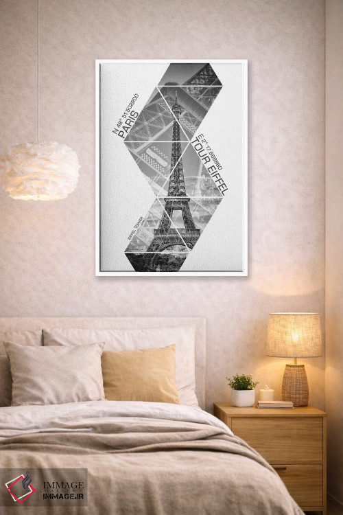 تابلو دکوراتیو مختصات برج ایفل پاریس III اثر ملانی ویولا - D1W