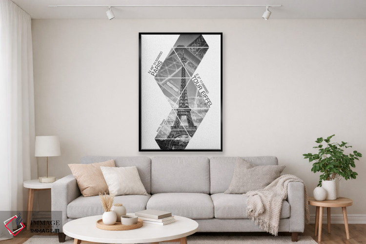 تابلو دکوراتیو مختصات برج ایفل پاریس III اثر ملانی ویولا - D2B