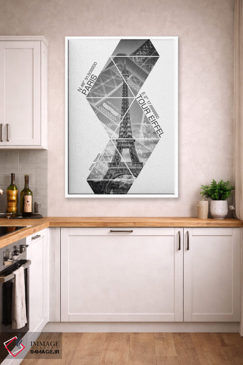 تابلو دکوراتیو مختصات برج ایفل پاریس III اثر ملانی ویولا - D4W