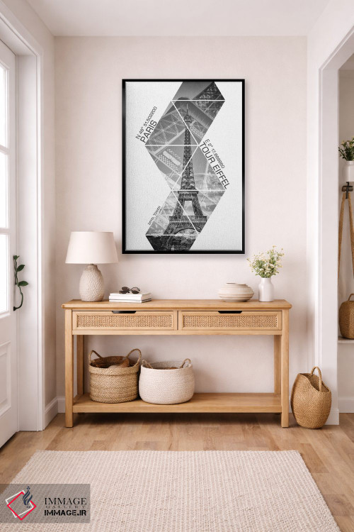 تابلو دکوراتیو مختصات برج ایفل پاریس III اثر ملانی ویولا - D6B