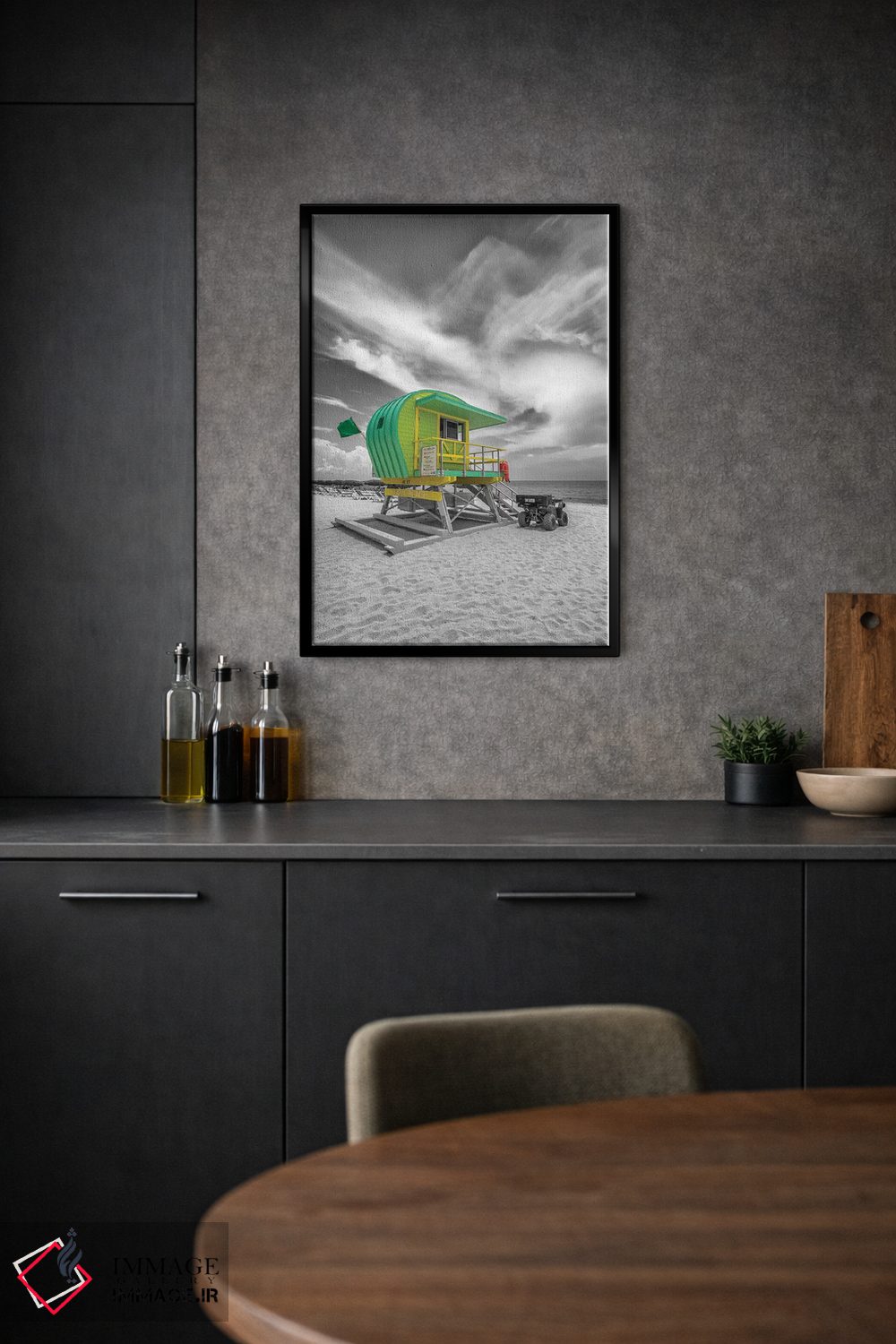 تابلو دکوراتیو ساحل معمولی میامی اثر ملانی ویولا - D2B