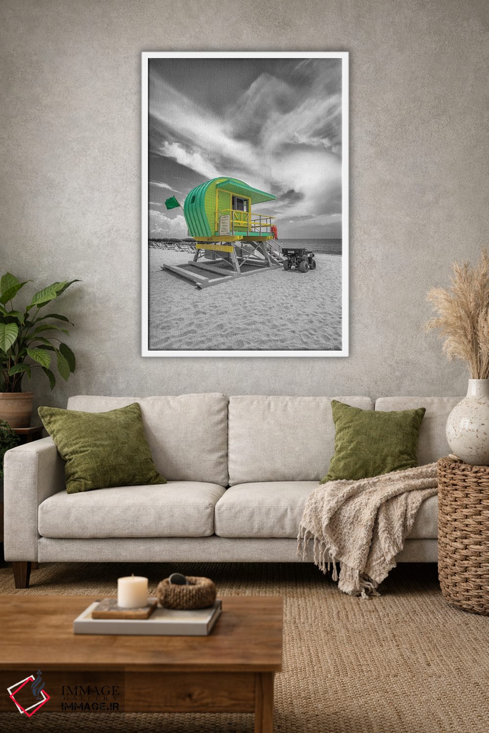 تابلو دکوراتیو ساحل معمولی میامی اثر ملانی ویولا - D1W