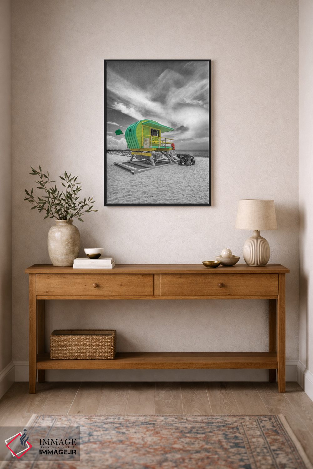 تابلو دکوراتیو ساحل معمولی میامی اثر ملانی ویولا - D3B