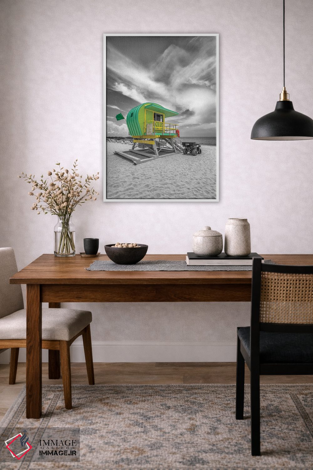 تابلو دکوراتیو ساحل معمولی میامی اثر ملانی ویولا - D4W