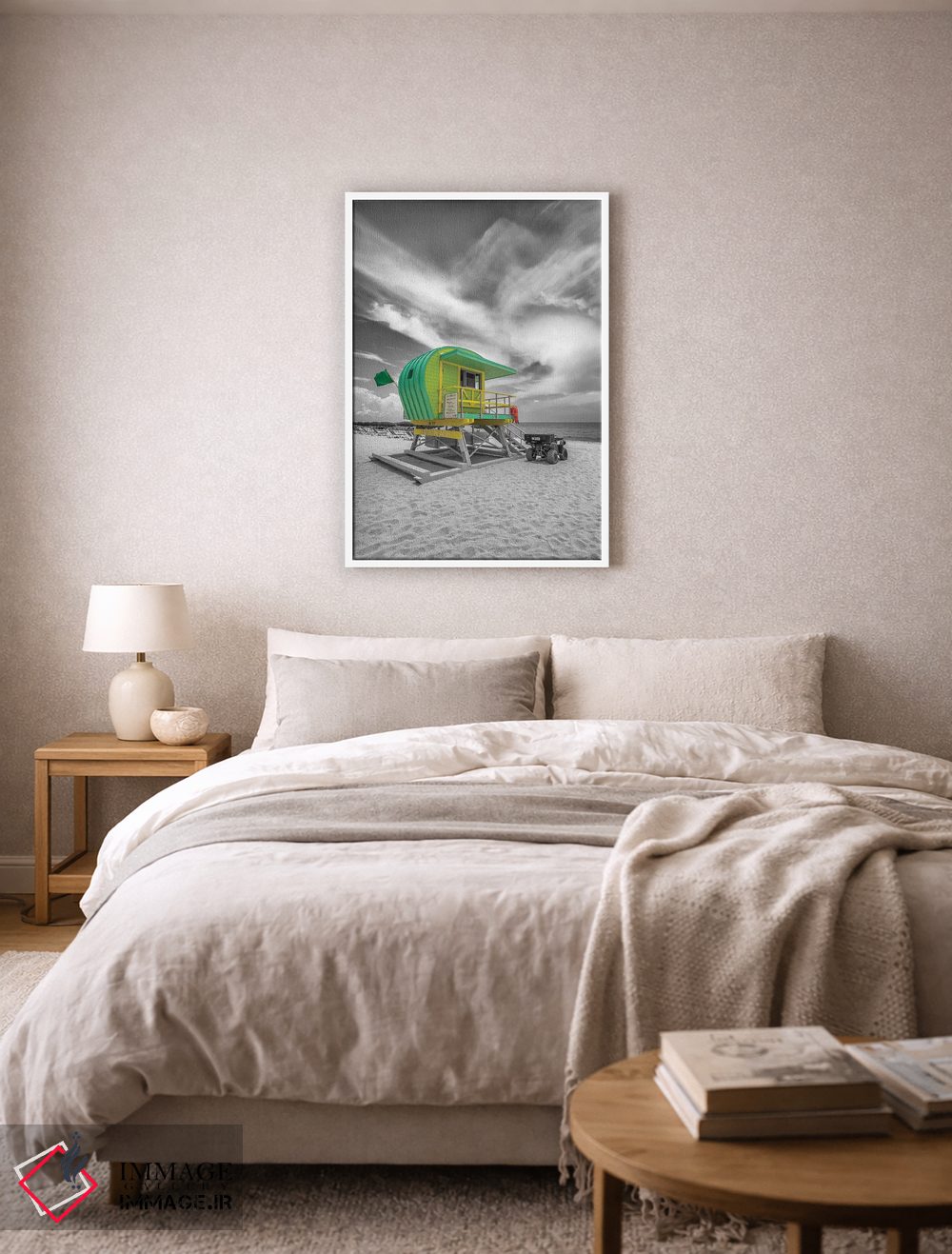 تابلو دکوراتیو ساحل معمولی میامی اثر ملانی ویولا - D6W