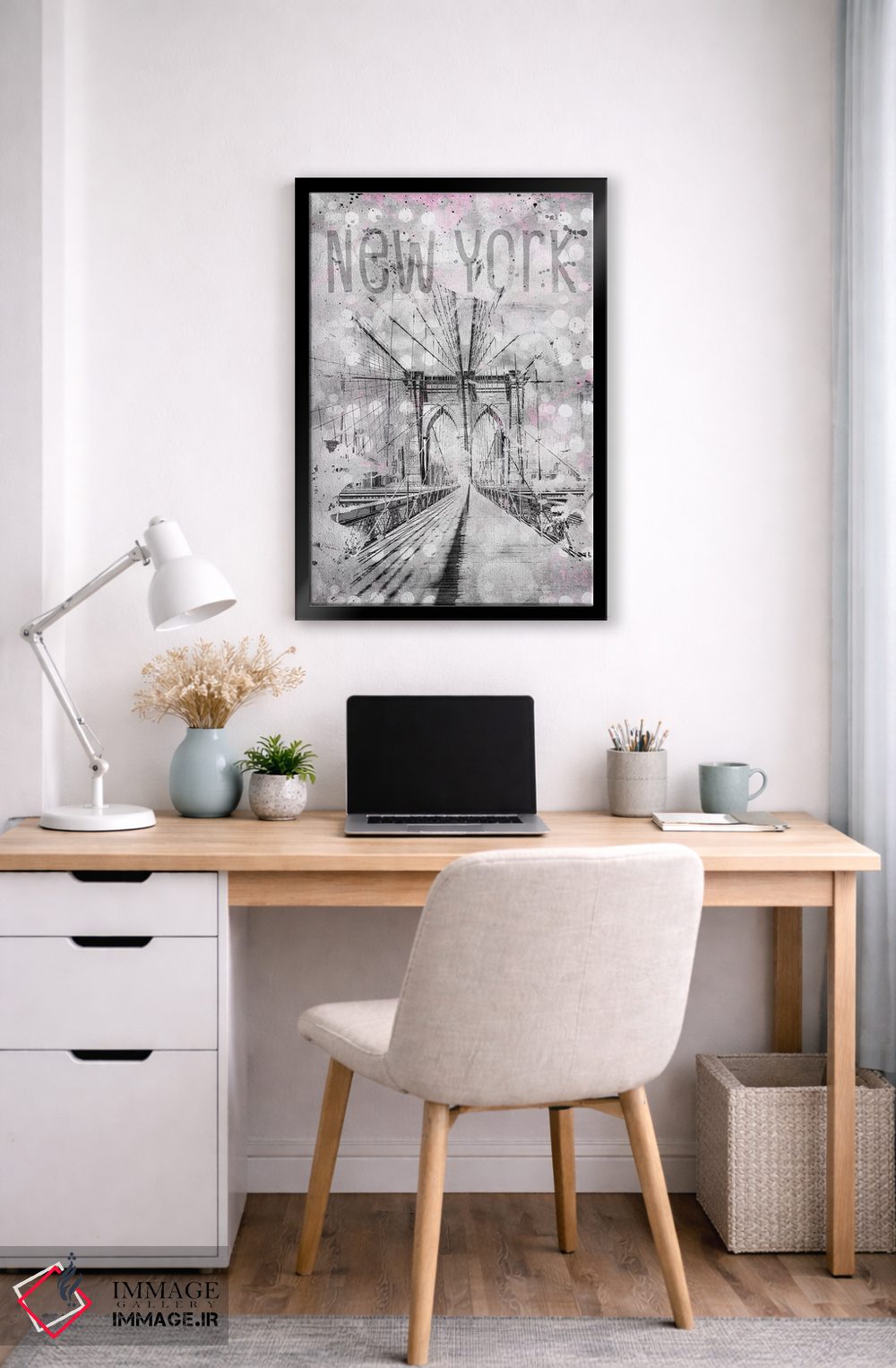تابلو دکوراتیو هنر گرافیکی پل بروکلین نیویورک اثر ملانی ویولا - D5B