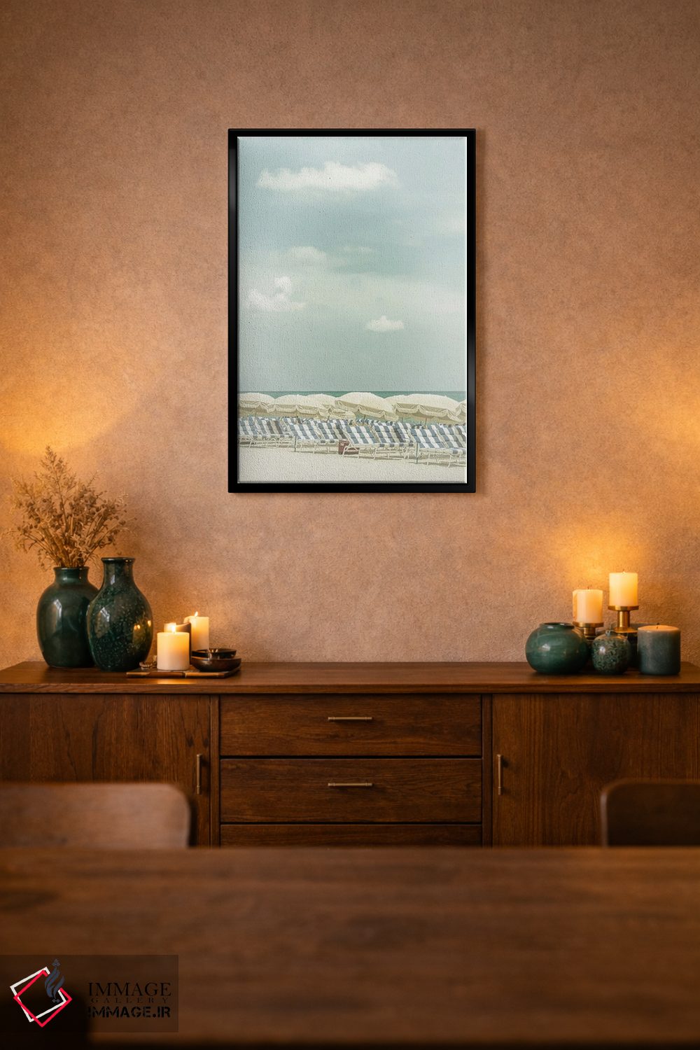 تابلو دکوراتیو صحنه ساحلی وینتیج اثر ملانی ویولا - D2B