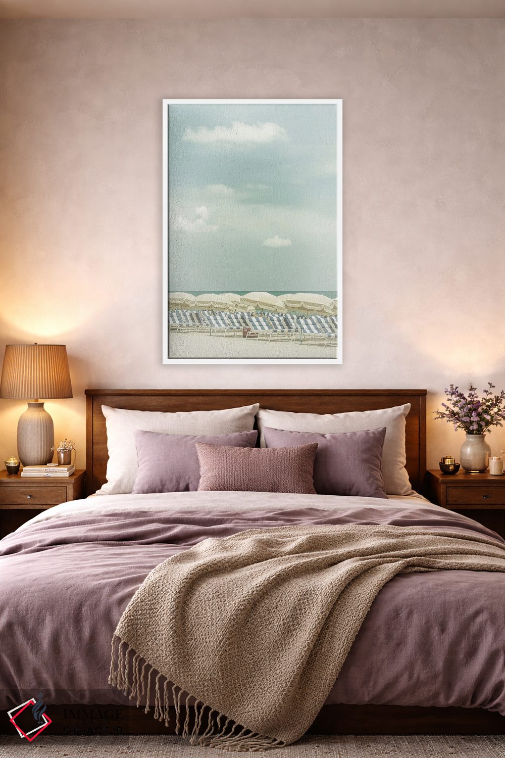 تابلو دکوراتیو صحنه ساحلی وینتیج اثر ملانی ویولا - D3W