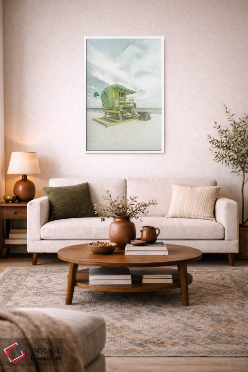 تابلو دکوراتیو حال وهوای وینتیج فلوریدا در ساحل میامی اثر ملانی ویولا - D3W