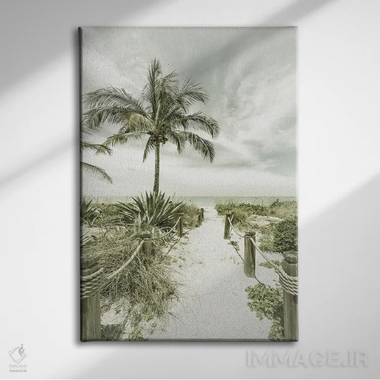 تابلو دکوراتیو مسیر به سوی ساحل | وینتیج اثر ملانی ویولا - نمای روبهرو روی دیوار