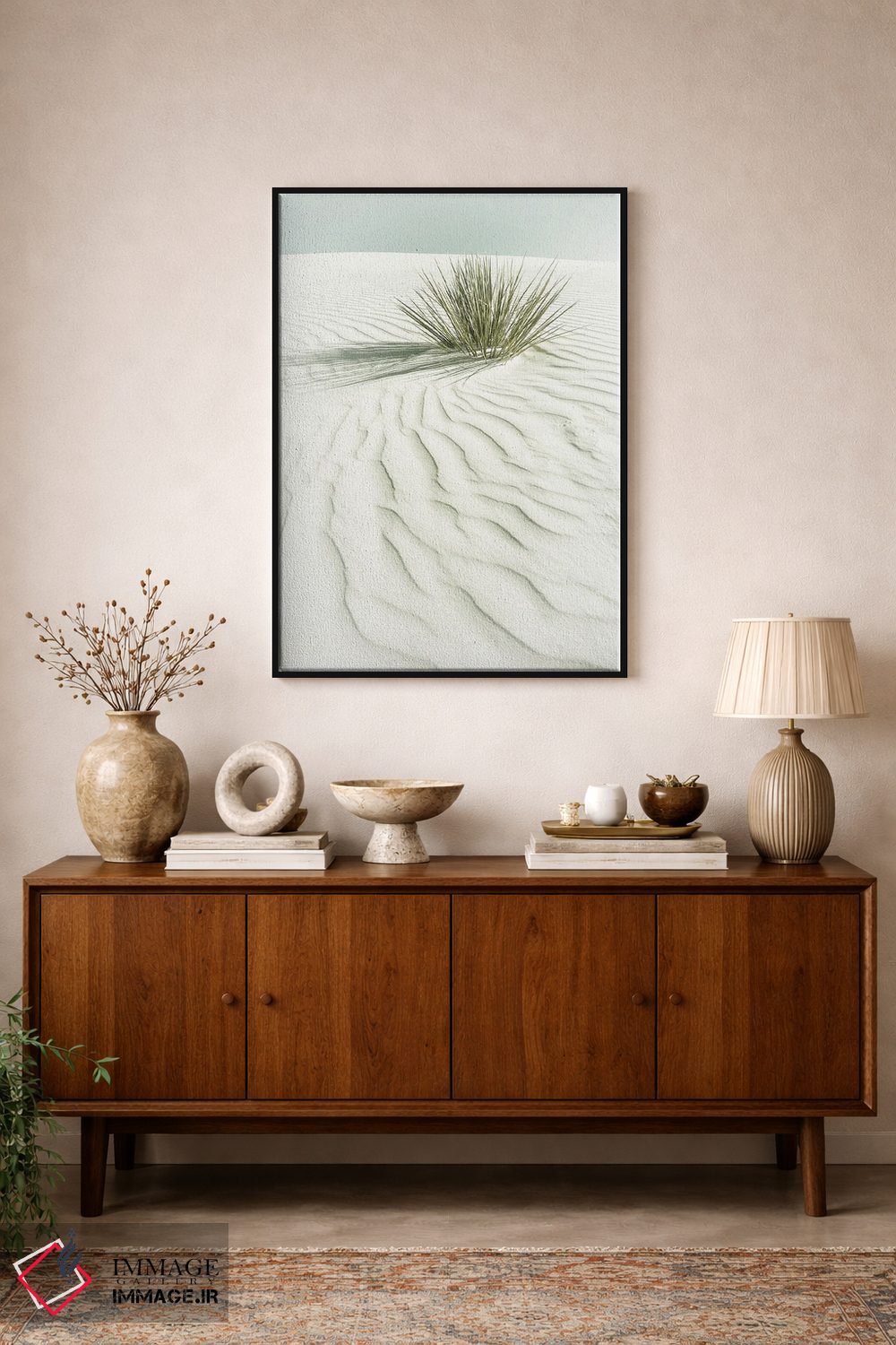 تابلو دکوراتیو منظره رویایی ماسه های سفید | وینتیج اثر ملانی ویولا - D2B