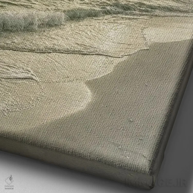 تابلو دکوراتیو غروب جزیره گاسپاریلا | وینتیج اثر ملانی ویولا - نمای نزدیک بافت بوم