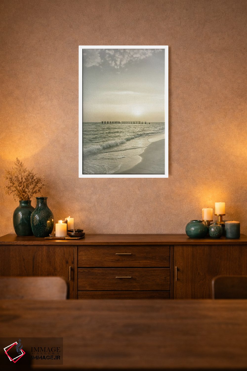 تابلو دکوراتیو غروب جزیره گاسپاریلا | وینتیج اثر ملانی ویولا - D2W