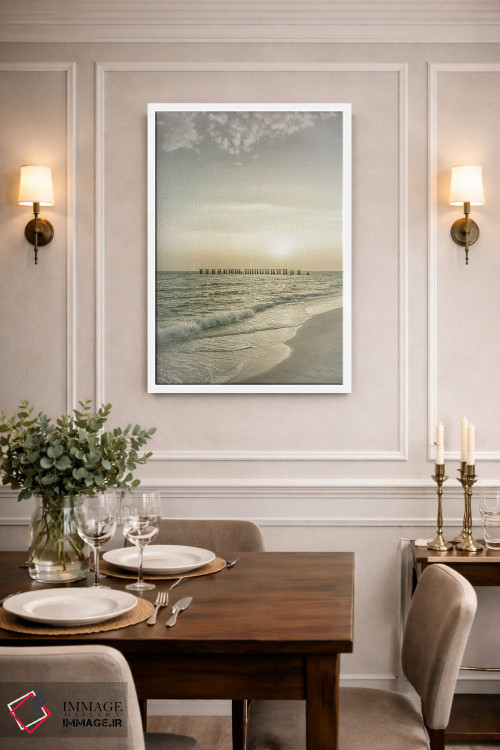 تابلو دکوراتیو غروب جزیره گاسپاریلا | وینتیج اثر ملانی ویولا - D1W
