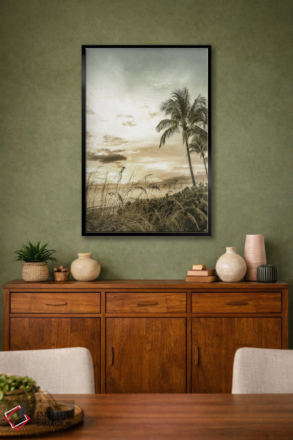 تابلو دکوراتیو غروب درخشان ساحل بونیتا | وینتیج اثر ملانی ویولا - D2B