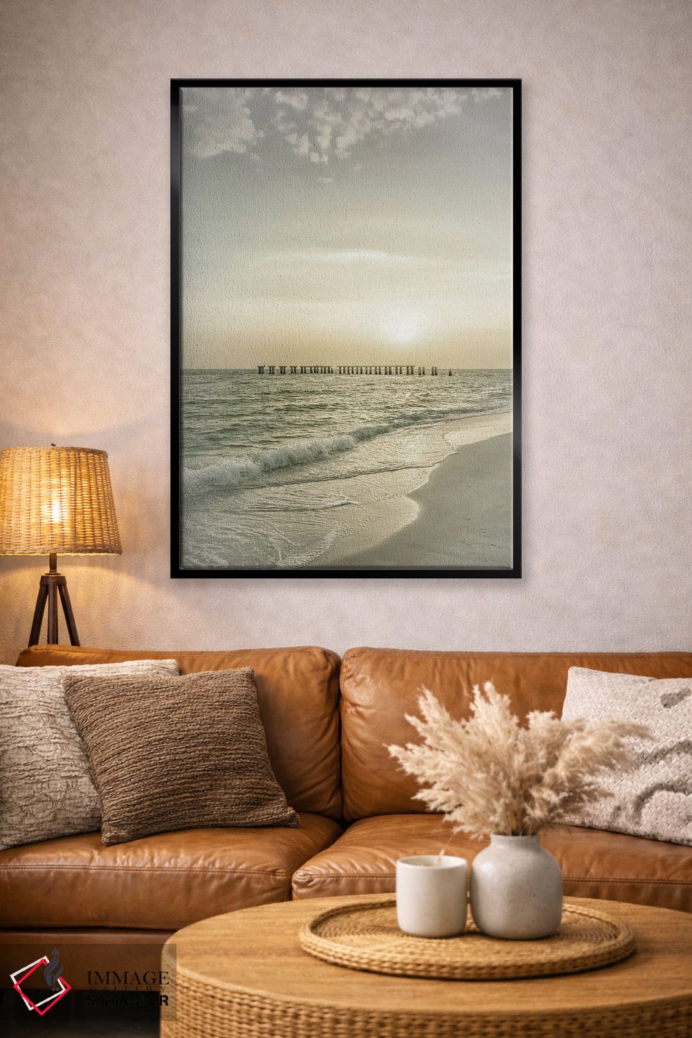 تابلو دکوراتیو غروب جزیره گاسپاریلا | وینتیج اثر ملانی ویولا - D6B