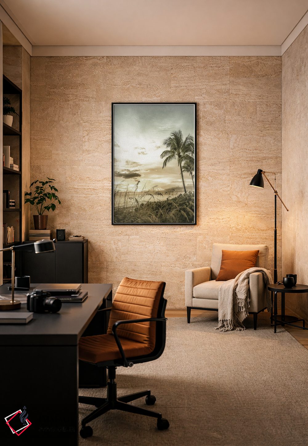 تابلو دکوراتیو غروب درخشان ساحل بونیتا | وینتیج اثر ملانی ویولا - D6B