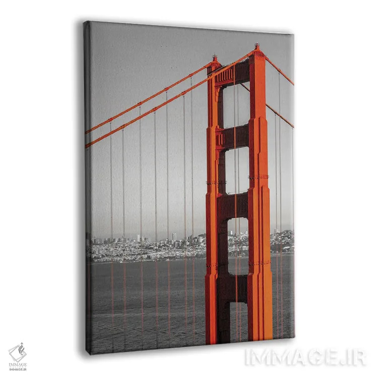 تابلو دکوراتیو پل گلدن گیت و افق سانفرانسیسکو | کالرکی اثر ملانی ویولا - نمای پرسپکتیو محصول