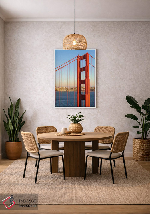 تابلو دکوراتیو پل گلدن گیت و افق سانفرانسیسکو اثر ملانی ویولا - D3W