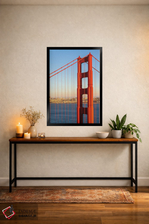 تابلو دکوراتیو پل گلدن گیت و افق سانفرانسیسکو اثر ملانی ویولا - D5B