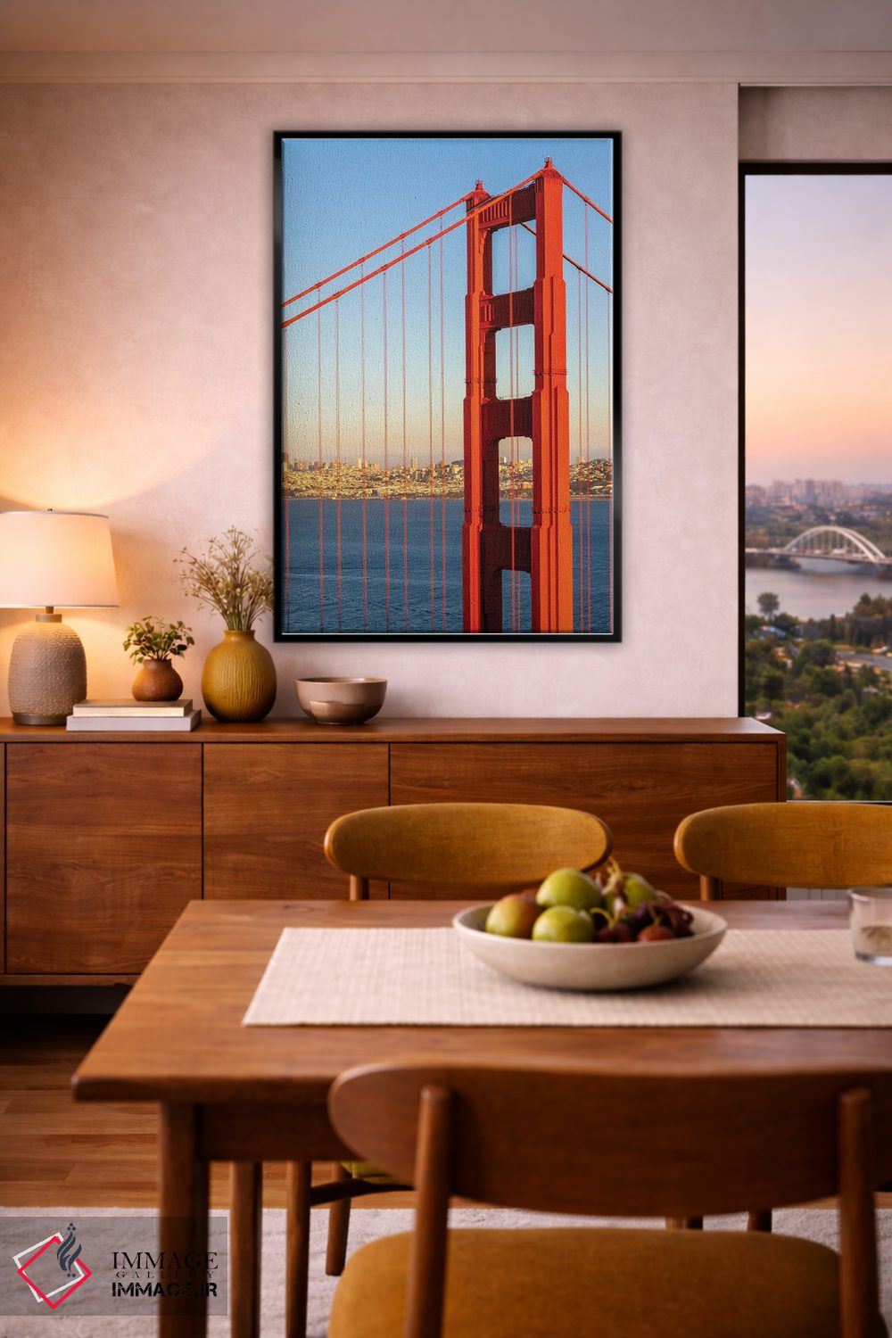 تابلو دکوراتیو پل گلدن گیت و افق سانفرانسیسکو اثر ملانی ویولا - D6B