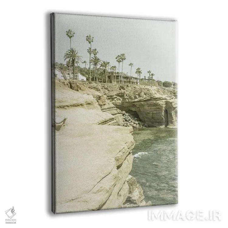 تابلو دکوراتیو صخره های غروب سن دیگو | وینتیج اثر ملانی ویولا - نمای پرسپکتیو محصول