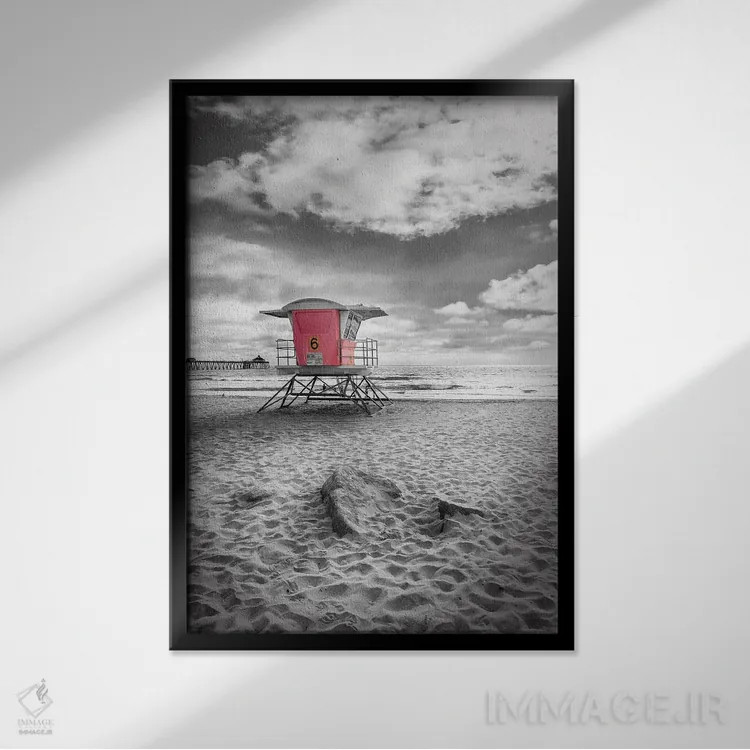 تابلو دکوراتیو ساحل ایمپریال سن دیه گو اثر ملانی ویولا - نمای قابدار مشکی
