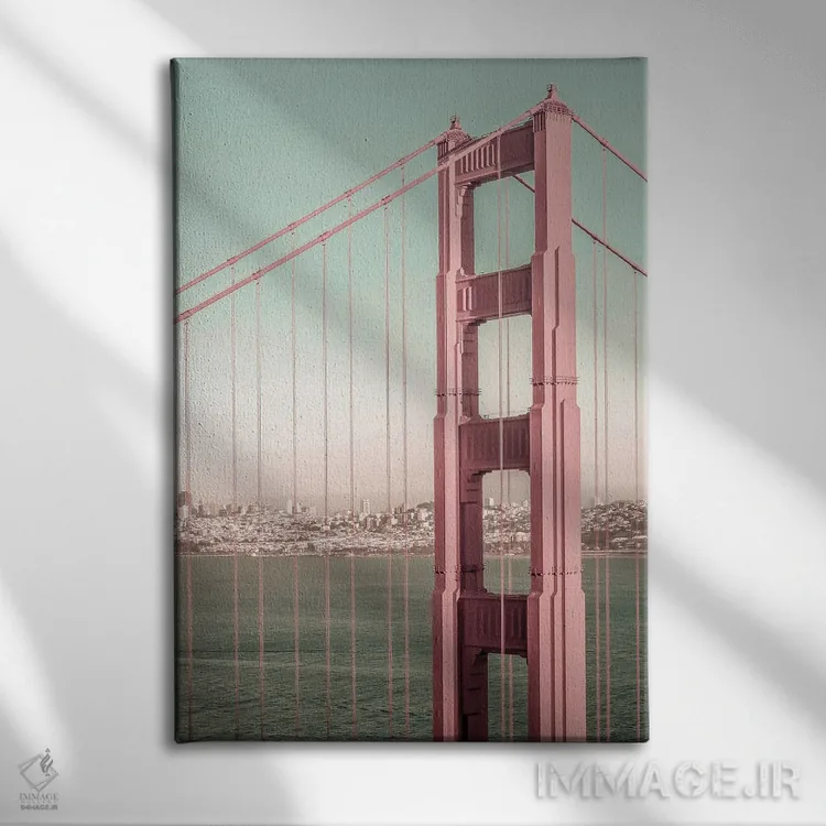 تابلو دکوراتیو پل گلدن گیت سان فرانسیسکو اثر ملانی ویولا - نمای روبهرو روی دیوار