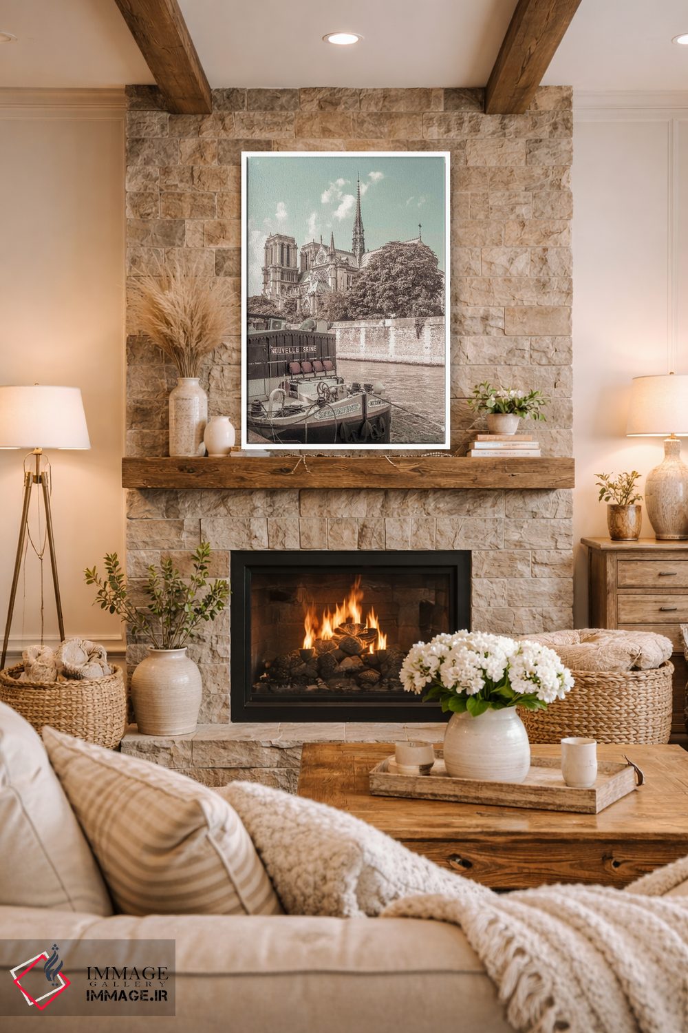 تابلو دکوراتیو کلیسای نوتردام پاریس اثر ملانی ویولا - D1W