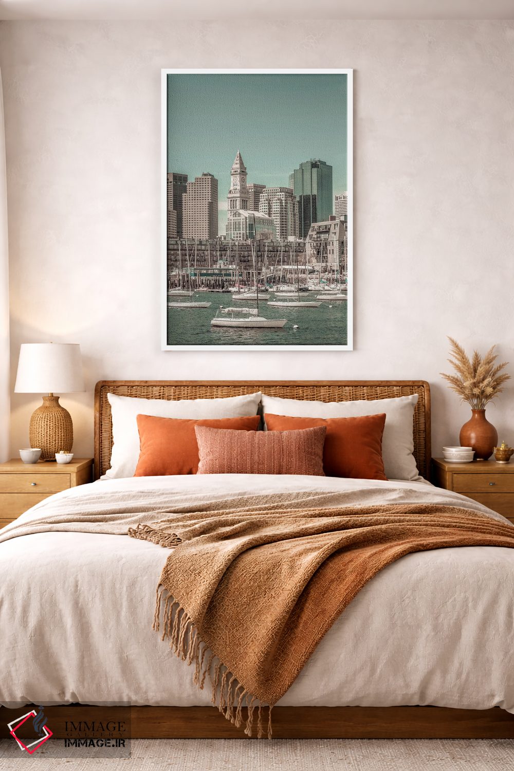 تابلو دکوراتیو خط افق بوستون شمالی و منطقه مالی اثر ملانی ویولا - D3W