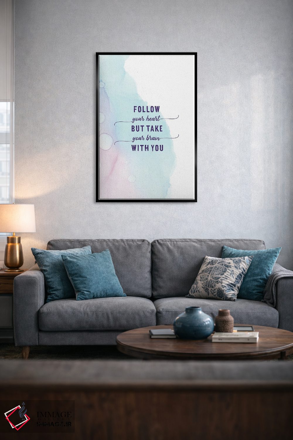 تابلو دکوراتیو دنبال دلت برو | رنگ های شناور اثر ملانی ویولا - D6B