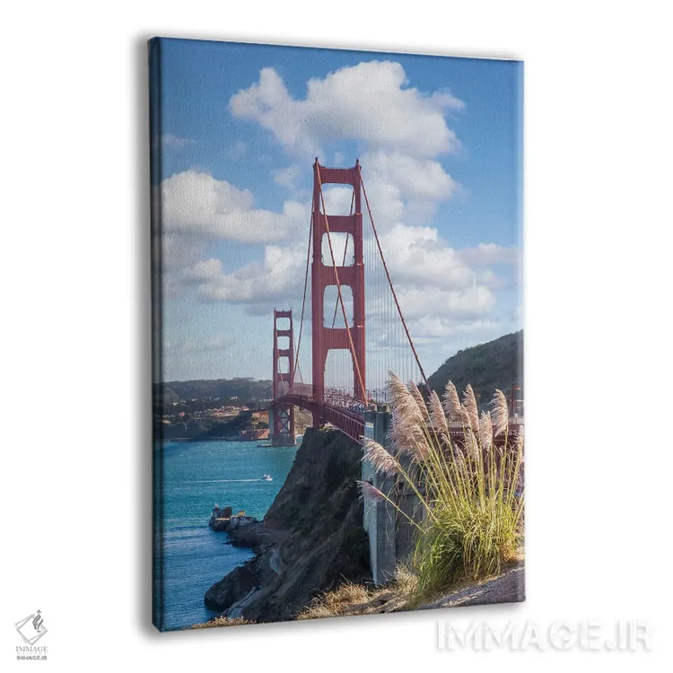 تابلو دکوراتیو پل معروف گلدن گیت اثر ملانی ویولا - نمای پرسپکتیو محصول