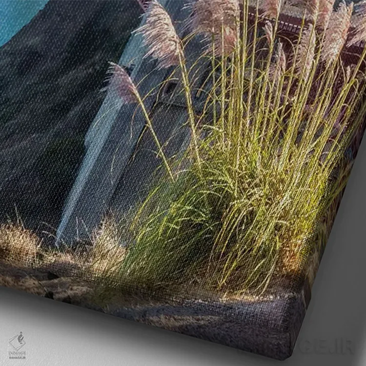 تابلو دکوراتیو پل معروف گلدن گیت اثر ملانی ویولا - نمای نزدیک بافت بوم