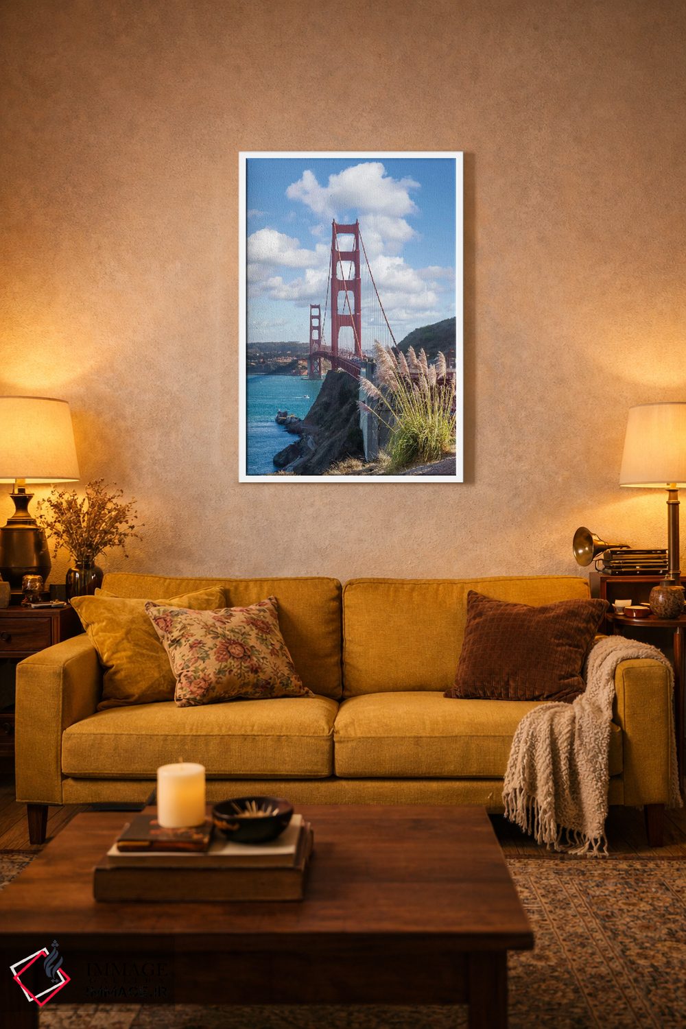 تابلو دکوراتیو پل معروف گلدن گیت اثر ملانی ویولا - D2W