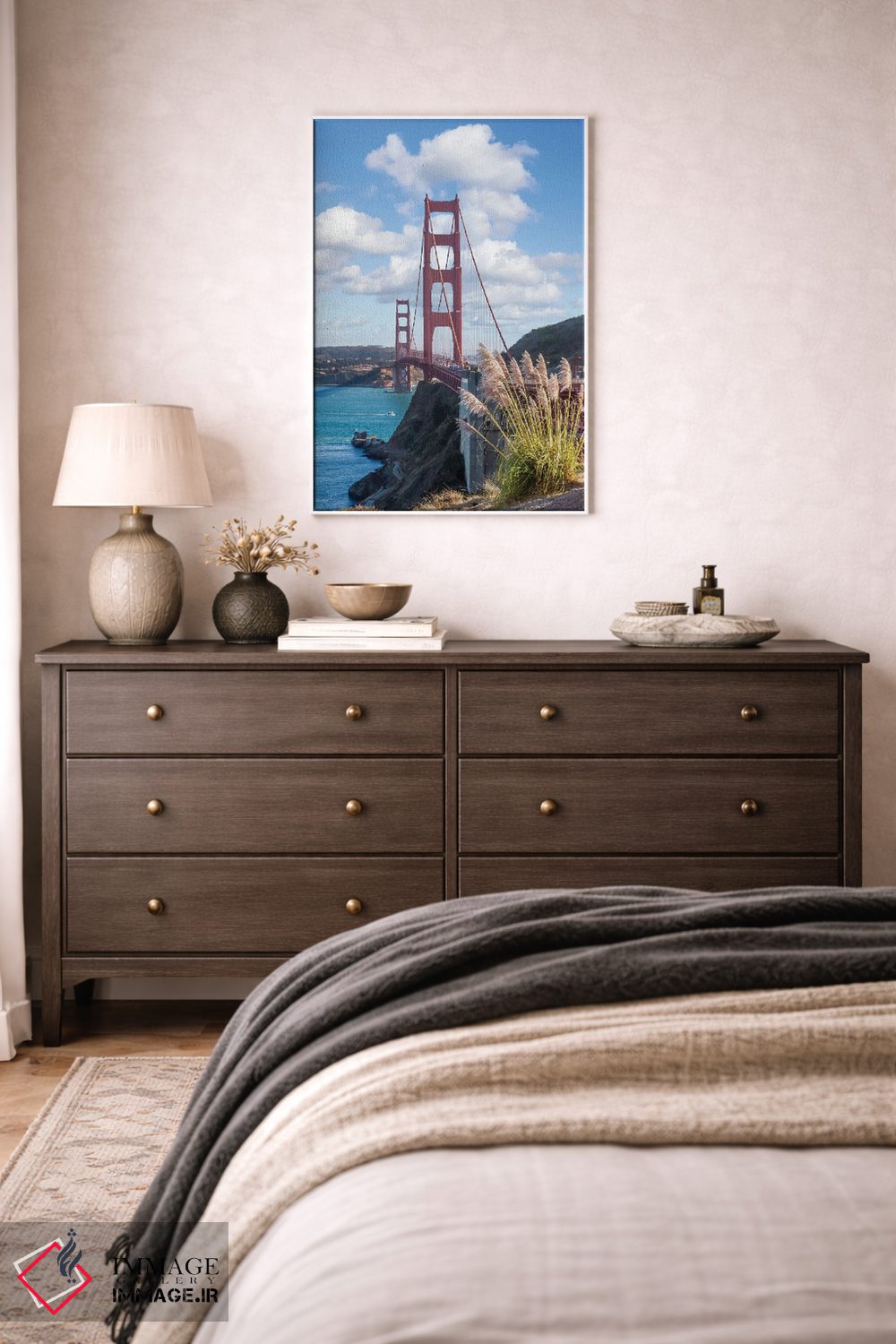 تابلو دکوراتیو پل معروف گلدن گیت اثر ملانی ویولا - D3W