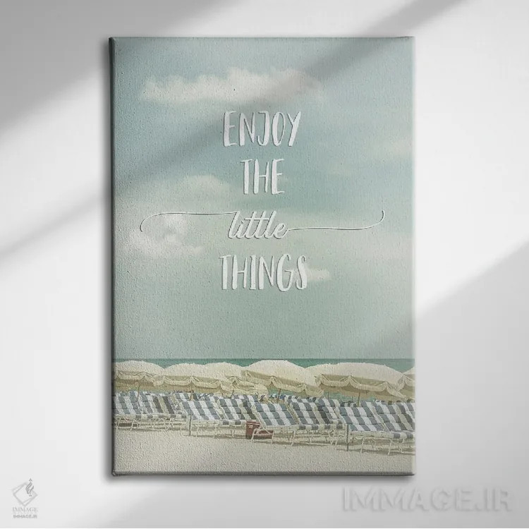 تابلو دکوراتیو از چیزهای کوچک لذت ببر | منظره ساحلی اثر ملانی ویولا - نمای روبهرو روی دیوار