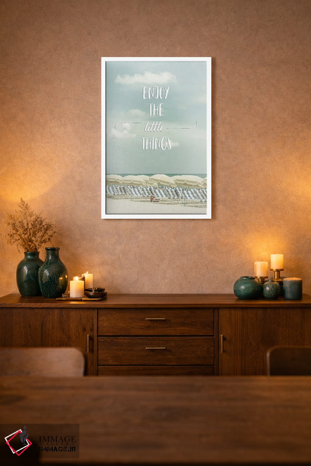 تابلو دکوراتیو از چیزهای کوچک لذت ببر | منظره ساحلی اثر ملانی ویولا - D1W