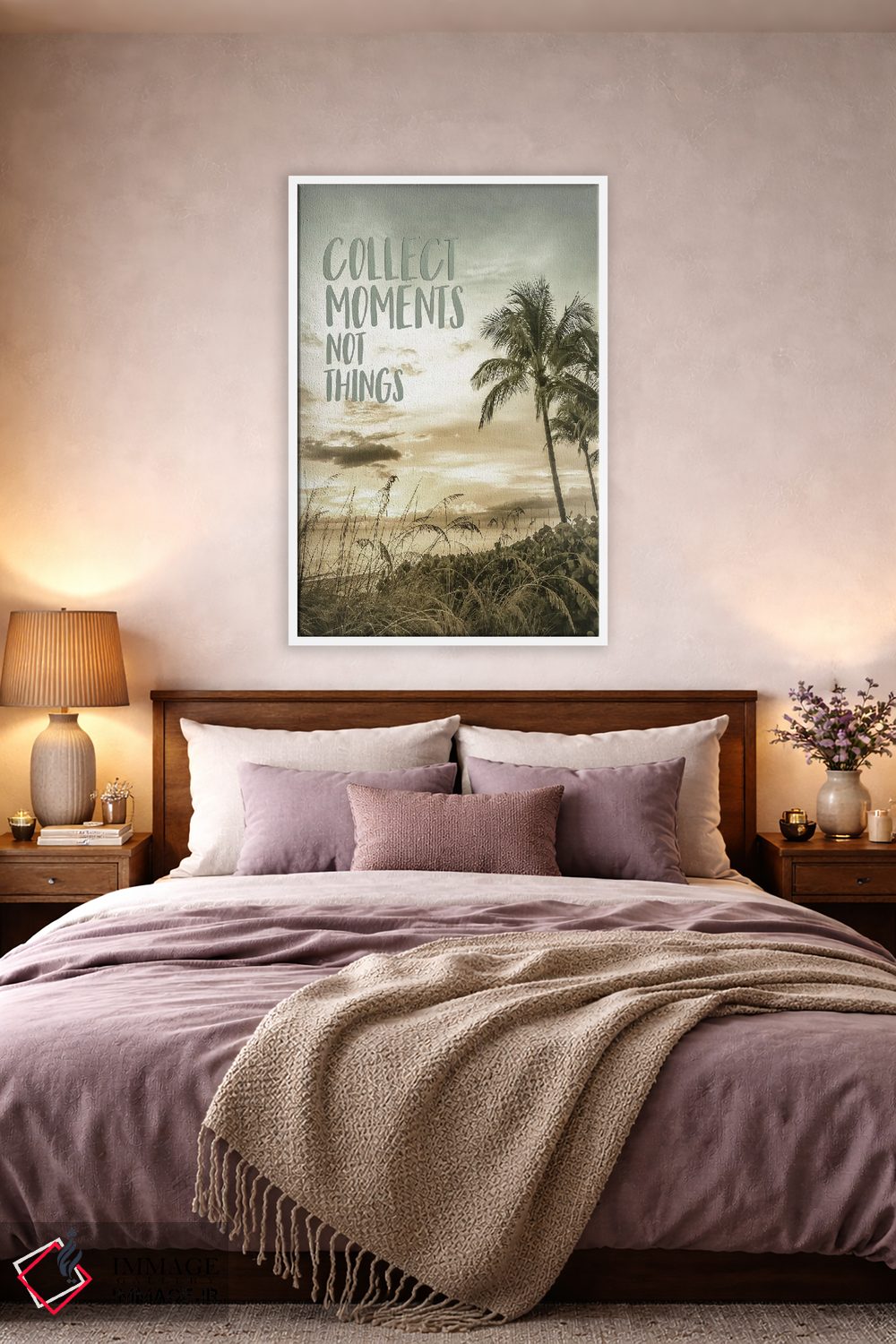 تابلو دکوراتیو لحظه ها را جمع کن نه اشیاء را | غروب آفتاب اثر ملانی ویولا - D3W