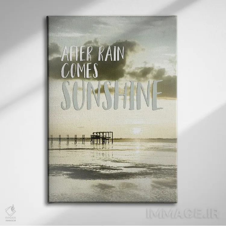 تابلو دکوراتیو پس از باران، آفتاب می آید | غروب آفتاب اثر ملانی ویولا - نمای روبهرو روی دیوار