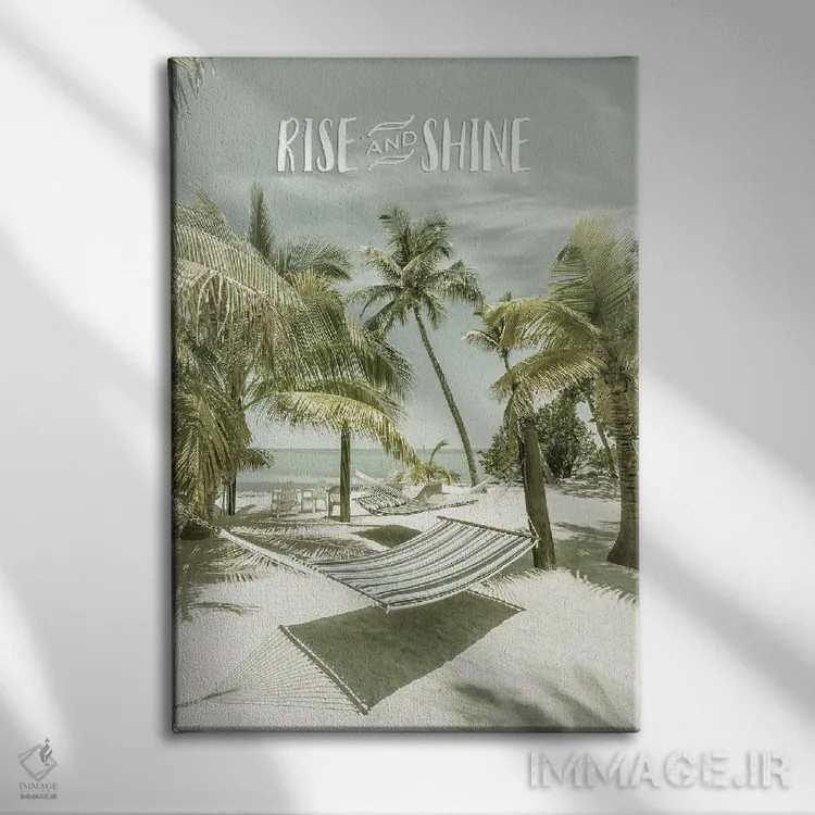 تابلو دکوراتیو بلند شو و بدرخش | منظره ساحلی اثر ملانی ویولا - نمای روبهرو روی دیوار