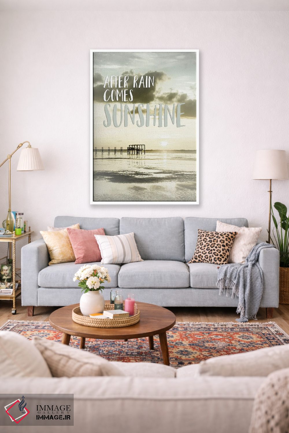 تابلو دکوراتیو پس از باران، آفتاب می آید | غروب آفتاب اثر ملانی ویولا - D1W