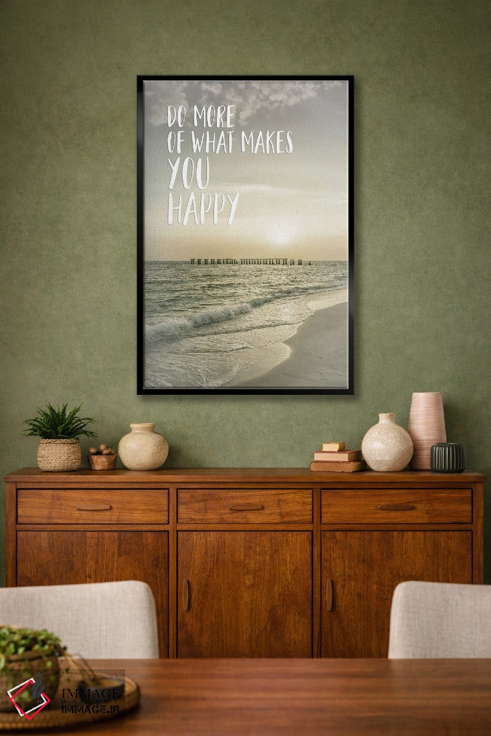 تابلو دکوراتیو بیشتر کارهایی را انجام بده که خوشحالت می کند | غروب آفتاب اثر ملانی ویولا - D2B