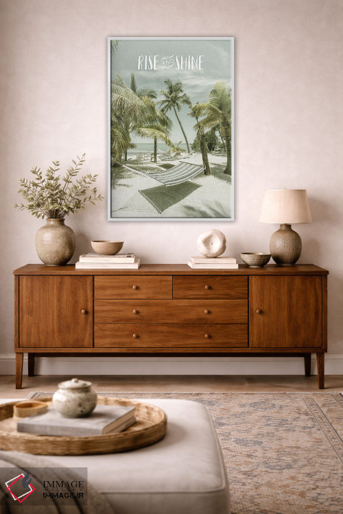 تابلو دکوراتیو بلند شو و بدرخش | منظره ساحلی اثر ملانی ویولا - D2W