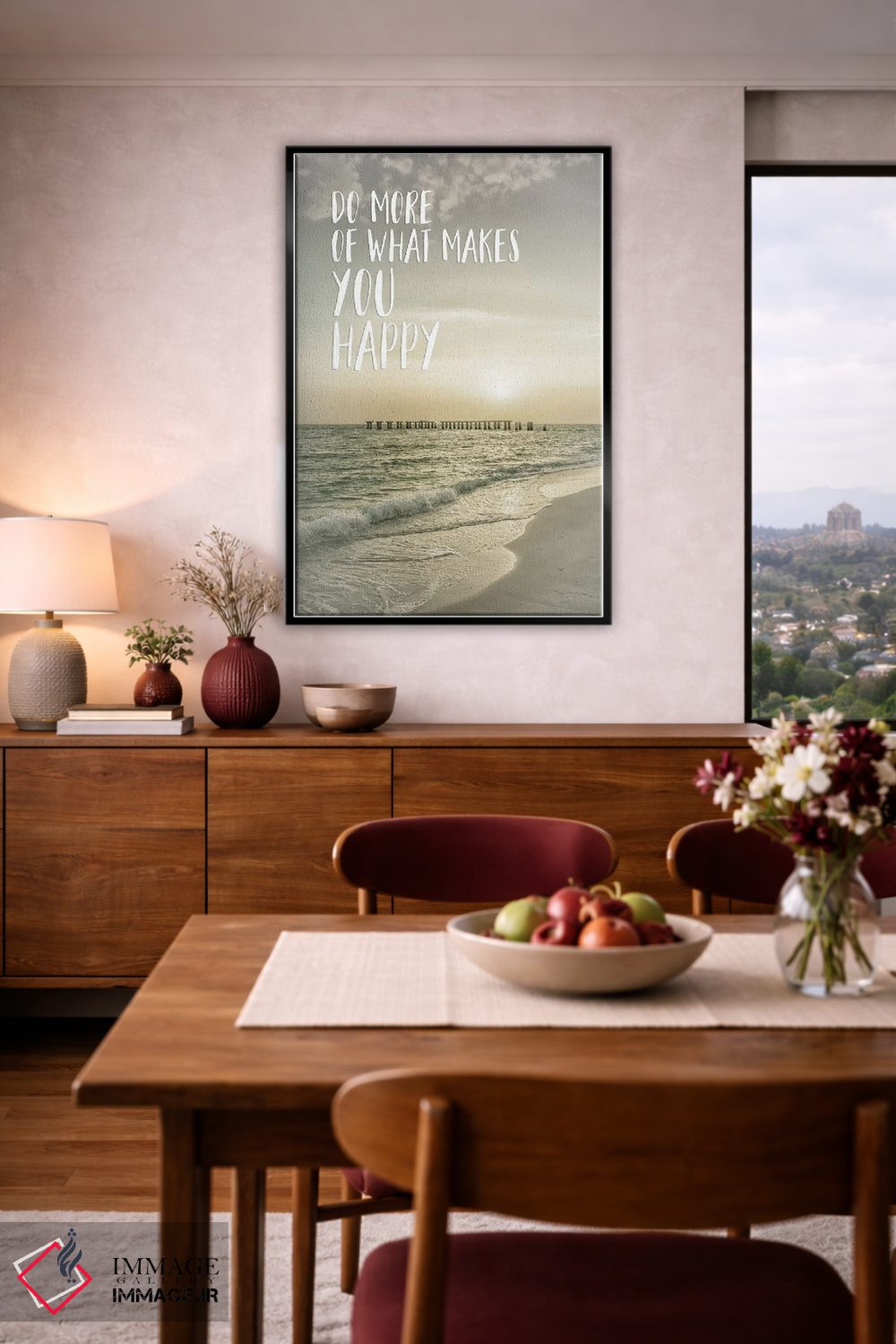 تابلو دکوراتیو بیشتر کارهایی را انجام بده که خوشحالت می کند | غروب آفتاب اثر ملانی ویولا - D5B