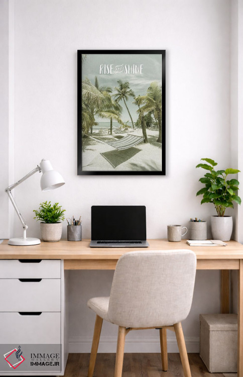 تابلو دکوراتیو بلند شو و بدرخش | منظره ساحلی اثر ملانی ویولا - D5B