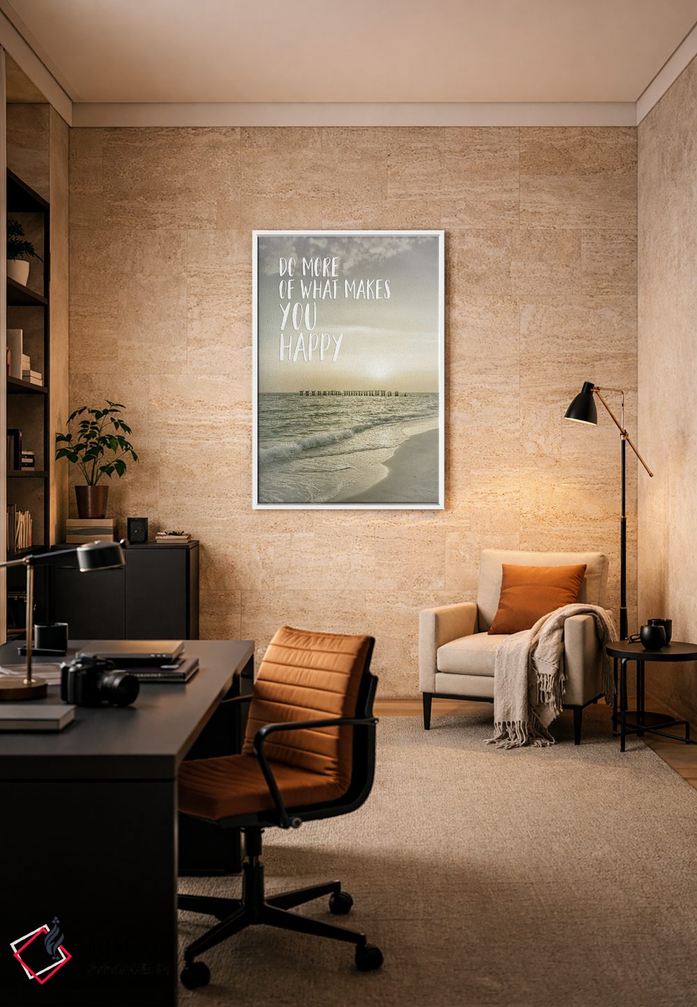 تابلو دکوراتیو بیشتر کارهایی را انجام بده که خوشحالت می کند | غروب آفتاب اثر ملانی ویولا - D6W