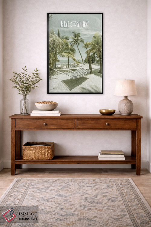 تابلو دکوراتیو بلند شو و بدرخش | منظره ساحلی اثر ملانی ویولا - D4B