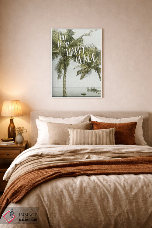 تابلو دکوراتیو اینجا جای خوشبختی من است | چشم انداز اقیانوس اثر ملانی ویولا - D5W