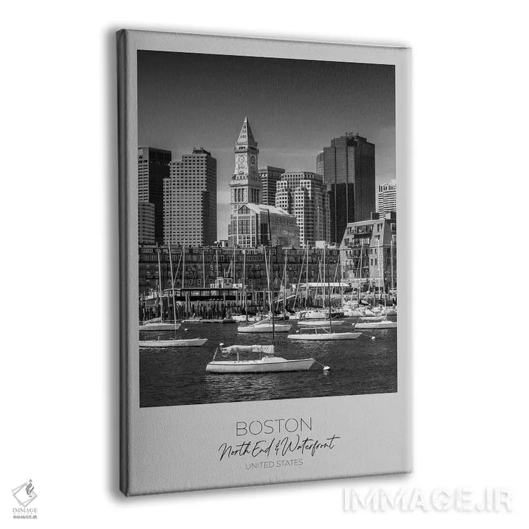 تابلو دکوراتیو در کانون توجه: خط افق شمال شهر و اسکله بوستون اثر ملانی ویولا - نمای پرسپکتیو محصول