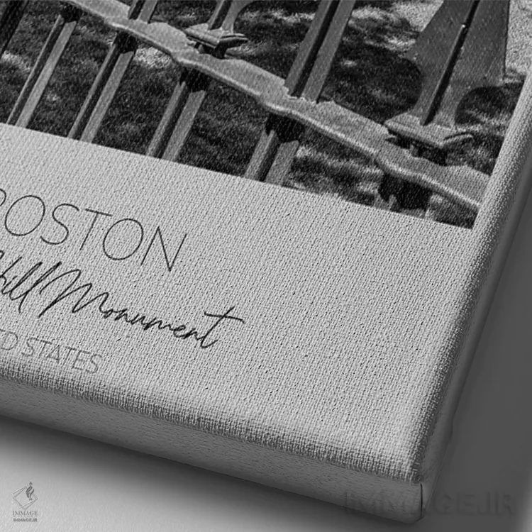 تابلو دکوراتیو در کانون توجه: یادبود بانکر هیل بوستون اثر ملانی ویولا - نمای نزدیک بافت بوم